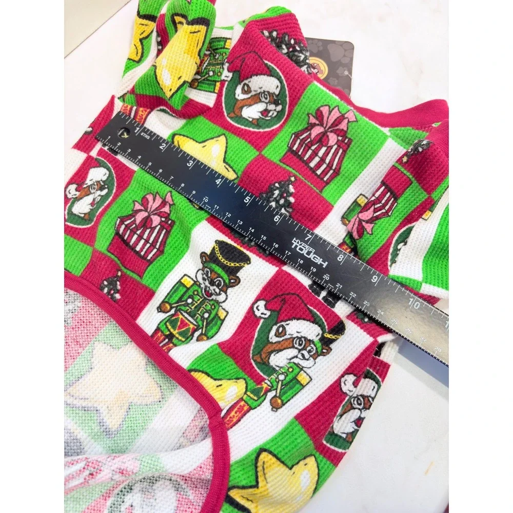 Buc-ee's Dog Pajamas Holiday Waffle Knit  Pet Essentials XL Christmas